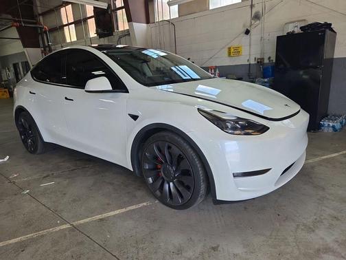 Pearl White Multi-Coat 2021 Tesla Model Y Performance Dual Motor All-Wheel Drive