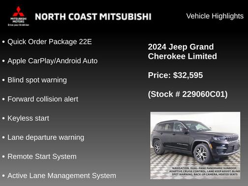 Diamond Black Crystal Pearlcoat 2024 Jeep Grand Cherokee Limited