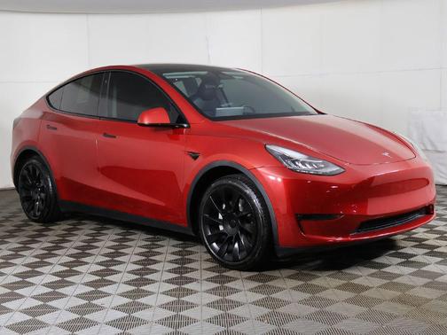 Red Multi-Coat 2023 Tesla Model Y Long Range Dual Motor All-Wheel Drive