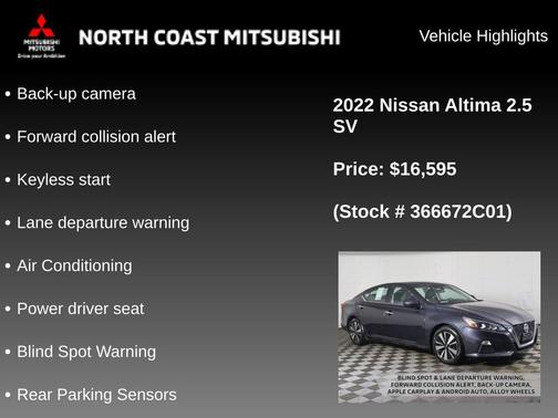 Storm Blue Metallic 2022 Nissan Altima 2.5 SV