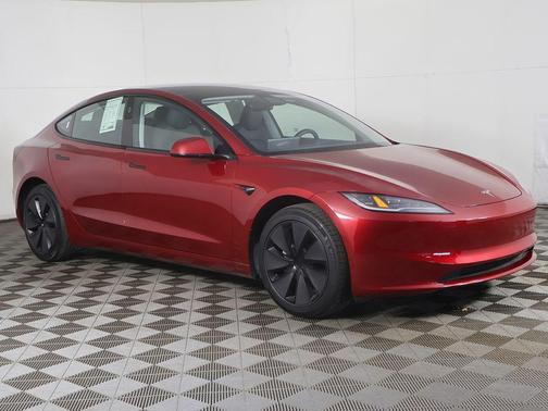 Ultra Red 2025 Tesla Model 3 Long Range