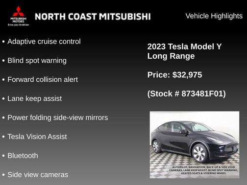 Solid Black 2023 Tesla Model Y Long Range Dual Motor All-Wheel Drive