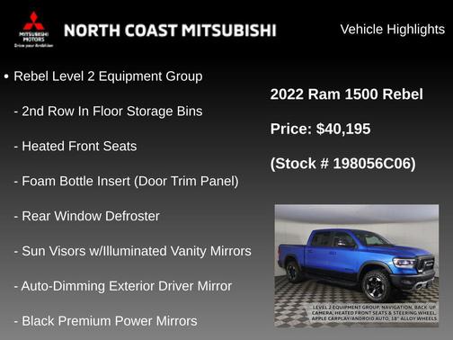 Hydro Blue Pearl 2022 RAM 1500 Rebel