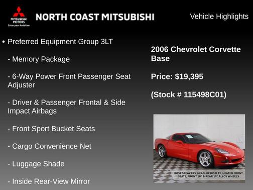 Victory Red 2006 Chevrolet Corvette Base