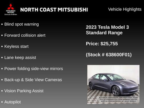 Gray 2023 Tesla Model 3 Standard Range