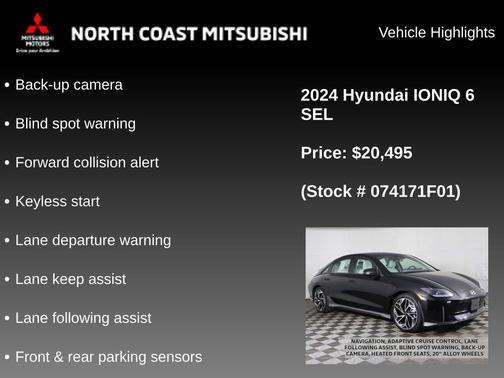 Onyx Black 2024 Hyundai IONIQ 6 SEL