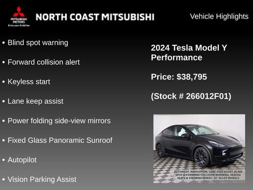 Solid Black 2024 Tesla Model Y Performance Dual Motor All-Wheel Drive