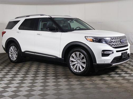 Star White Metallic Tri-Coat 2022 Ford Explorer Limited