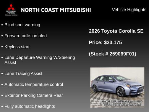 Celestite 2026 Toyota Corolla SE