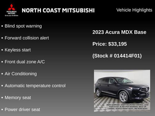 Majestic Black Pearl 2023 Acura MDX Standard