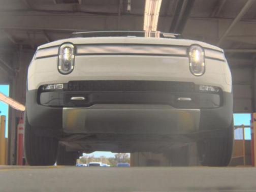 Glacier White 2024 Rivian R1S Adventure Quad Motor Large Pack