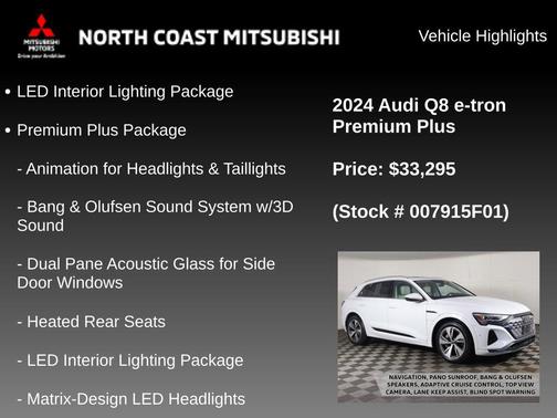 Glacier White Metallic 2024 Audi Q8 e-tron Premium Plus