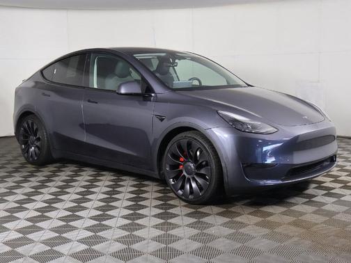 Gray 2023 Tesla Model Y Performance Dual Motor All-Wheel Drive