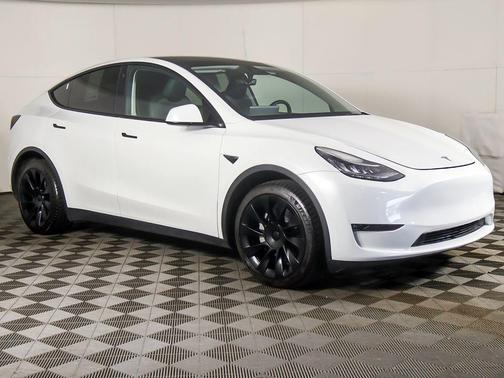 Pearl White Multi-Coat 2023 Tesla Model Y Long Range Dual Motor All-Wheel Drive