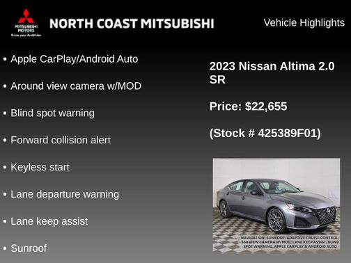 Gun Metallic 2023 Nissan Altima SR VC-Turbo FWD