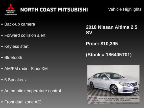 Brilliant Silver 2018 Nissan Altima 2.5 SV
