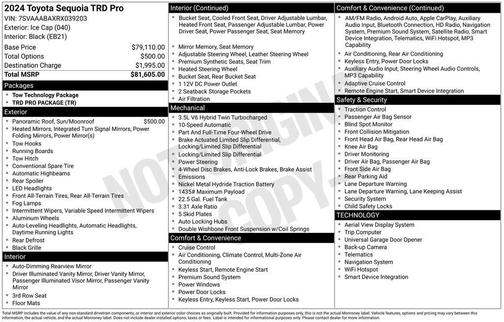 Ice Cap 2024 Toyota Sequoia TRD Pro