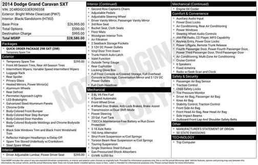 Beige 2014 Dodge Grand Caravan SXT