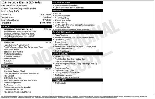 2011 Hyundai ELANTRA GLS