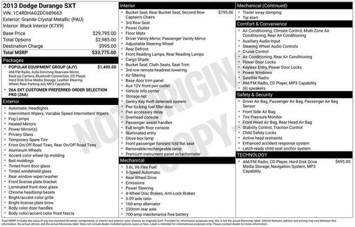 Granite Crystal Metallic Clearcoat 2013 Dodge Durango SXT