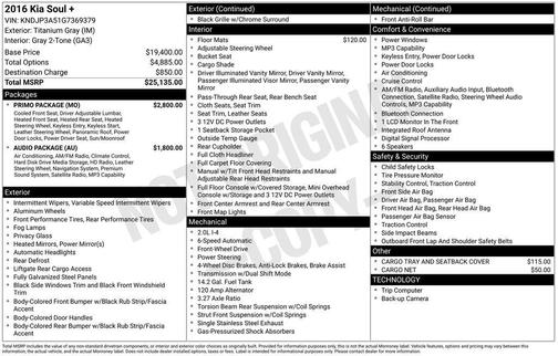 Titanium Gray 2016 Kia Soul Base