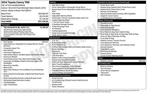 2024 Toyota Camry TRD V6