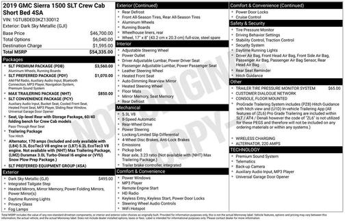 2019 GMC Sierra 1500 SLT