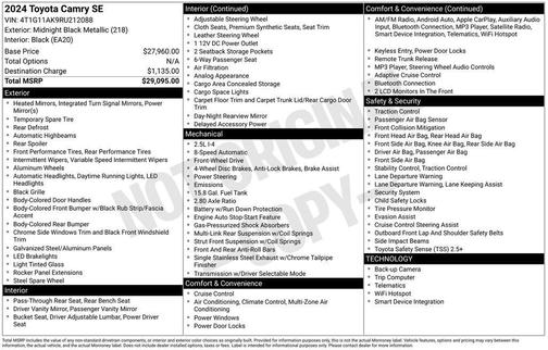 2024 Toyota Camry SE