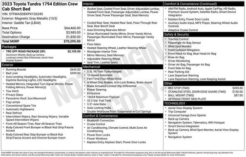 2023 Toyota Tundra 1794 Edition