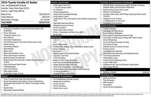 2024 Toyota Corolla LE