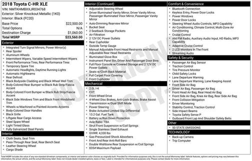 2018 Toyota C-HR XLE