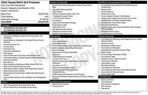 Magnetic Gray Metallic 2024 Toyota RAV4 XLE Premium