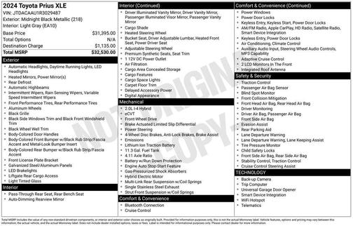 2024 Toyota Prius XLE