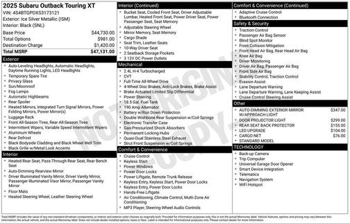 2025 Subaru Outback Touring XT