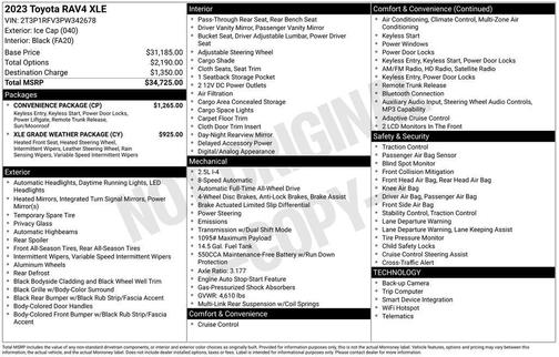Ice Cap 2023 Toyota RAV4 XLE