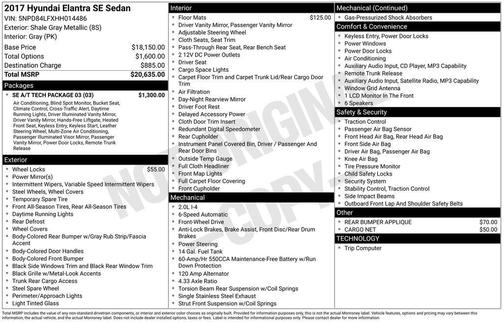 Shale Gray Metallic 2017 Hyundai ELANTRA SE
