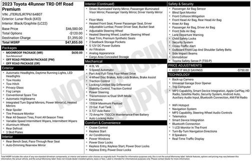 Lunar Rock 2023 Toyota 4Runner TRD Off Road Premium