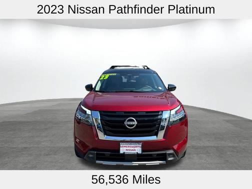 2 Tone Red / Black Roof 2023 Nissan Pathfinder Platinum