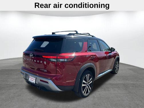 2 Tone Red / Black Roof 2023 Nissan Pathfinder Platinum
