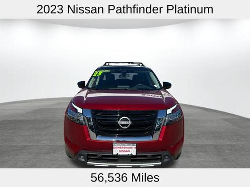 2 Tone Red / Black Roof 2023 Nissan Pathfinder Platinum