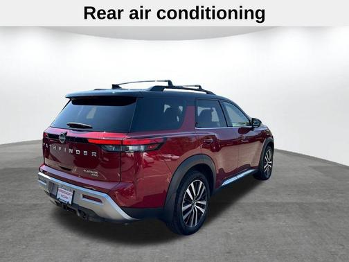 2 Tone Red / Black Roof 2023 Nissan Pathfinder Platinum