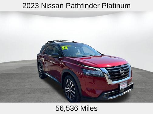 2 Tone Red / Black Roof 2023 Nissan Pathfinder Platinum