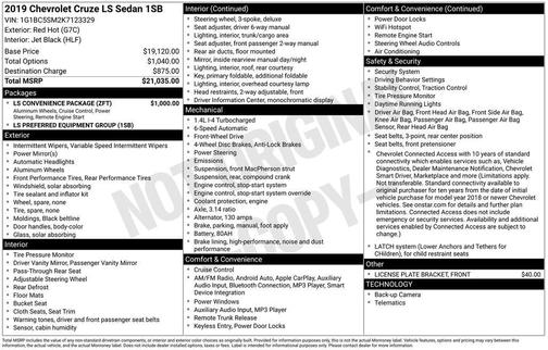 2019 Chevrolet Cruze LS