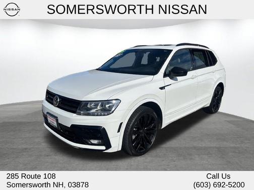 Pure White 2021 Volkswagen Tiguan 2.0T SE R-Line Black