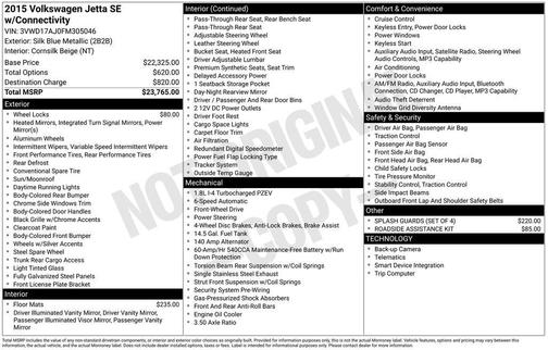 2015 Volkswagen Jetta 1.8T SE