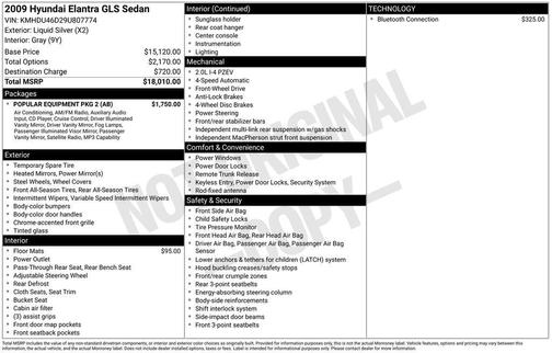 2009 Hyundai ELANTRA GLS
