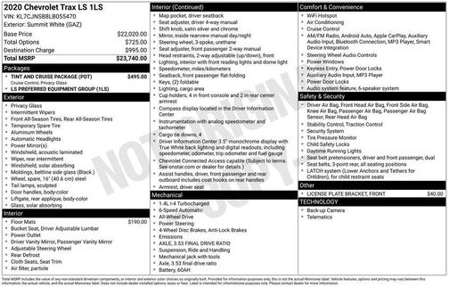 2020 Chevrolet Trax LS