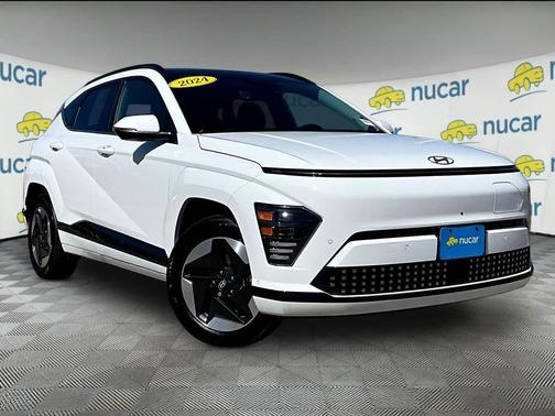 Atlas White 2024 Hyundai KONA EV Limited