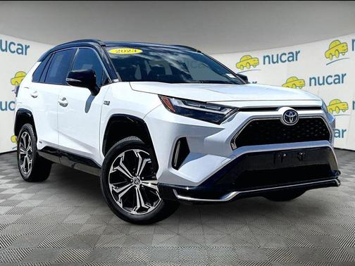 Wind Chill Pearl/Midnight Black Metallic 2023 Toyota RAV4 Prime XSE