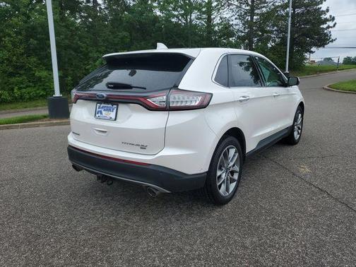White Platinum Clearcoat Metallic 2015 Ford Edge Titanium